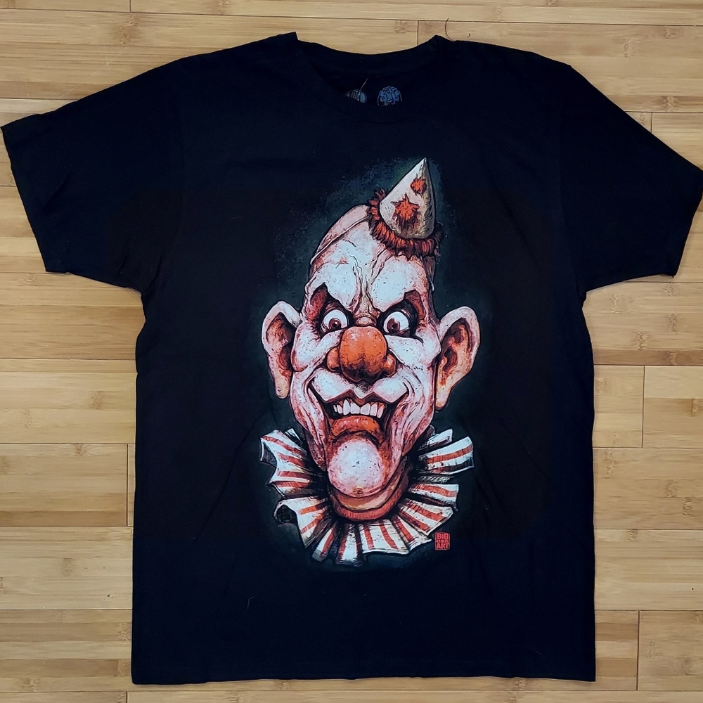 Spencer's Big Chris Art Cult Of Fools "Creepy" Black T-shirt Size Medium